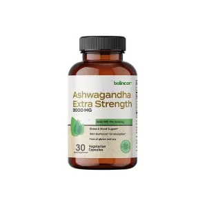 Ashwagandha 120 Capsules 3000mg Extra Strength Supplement Stress & Mood