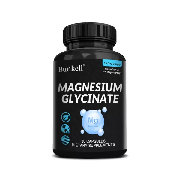 Magnesium Glycinate Capsules 1040mg High Absorption Chelated by Bunkell