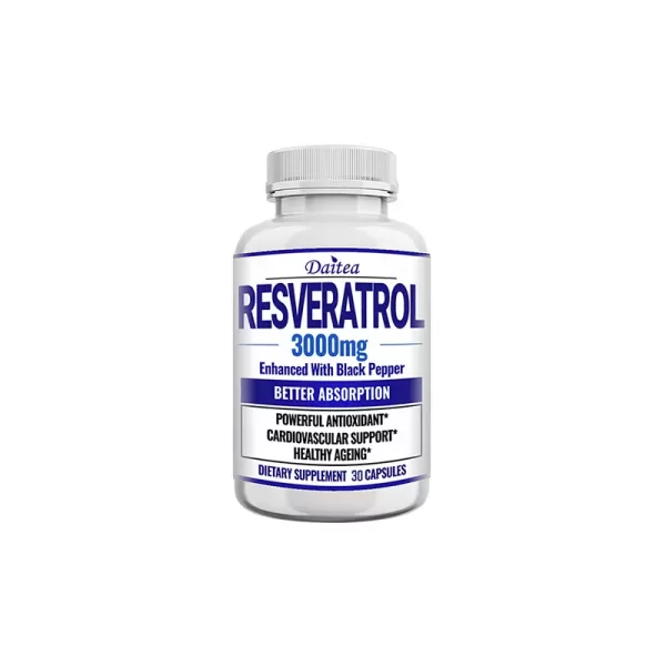 Resveratrol 3000 Mg - Powerful Antioxidant, Vibrant & Young Skin, Non-GMO