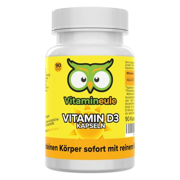 Vitamin D3 capsules tablets 30,000 i.E. vegan - high dose - vitamin owl