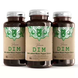 DIM 150mg & Black Pepper 20mg Premium Supplement | 90 Diindolylmethane Capsules