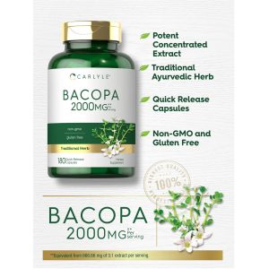 Carlyle Bacopa Monnieri 1000 mg Dietary Supplement