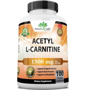 Acetyl L-Carnitine 1,500 mg High Potency Supports Energy Production