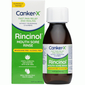 Canker-X Rincinol Oral Rinse Mouthwash