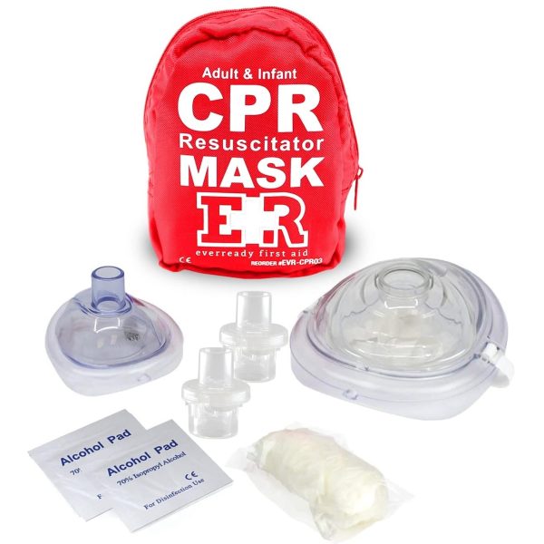 Ever Ready First Aid Adult and Infant CPR Mask Combo Kit