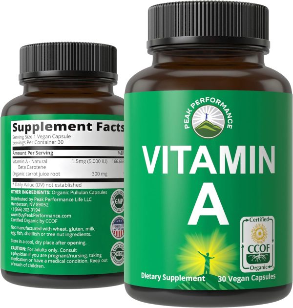 Peak Performance Certified Organic Vitamin A