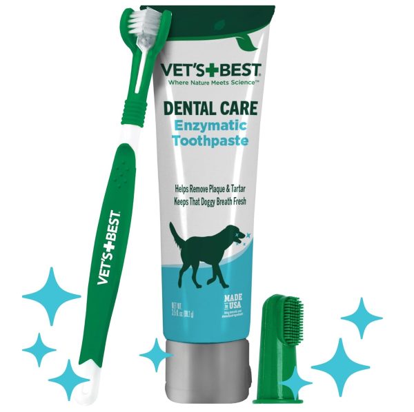 Vet’s Best Dog Toothbrush & Enzymatic Toothpaste Kit